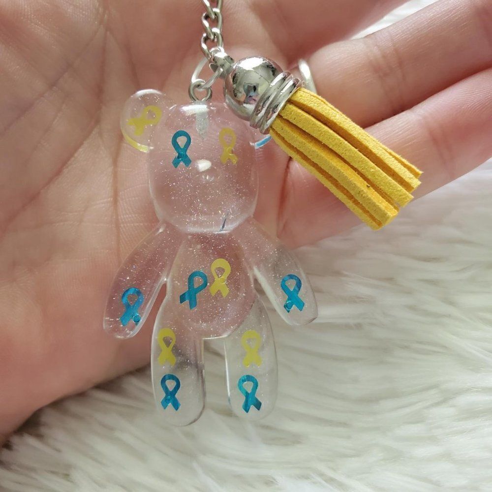 Down Syndrome Awareness Bear Keychain